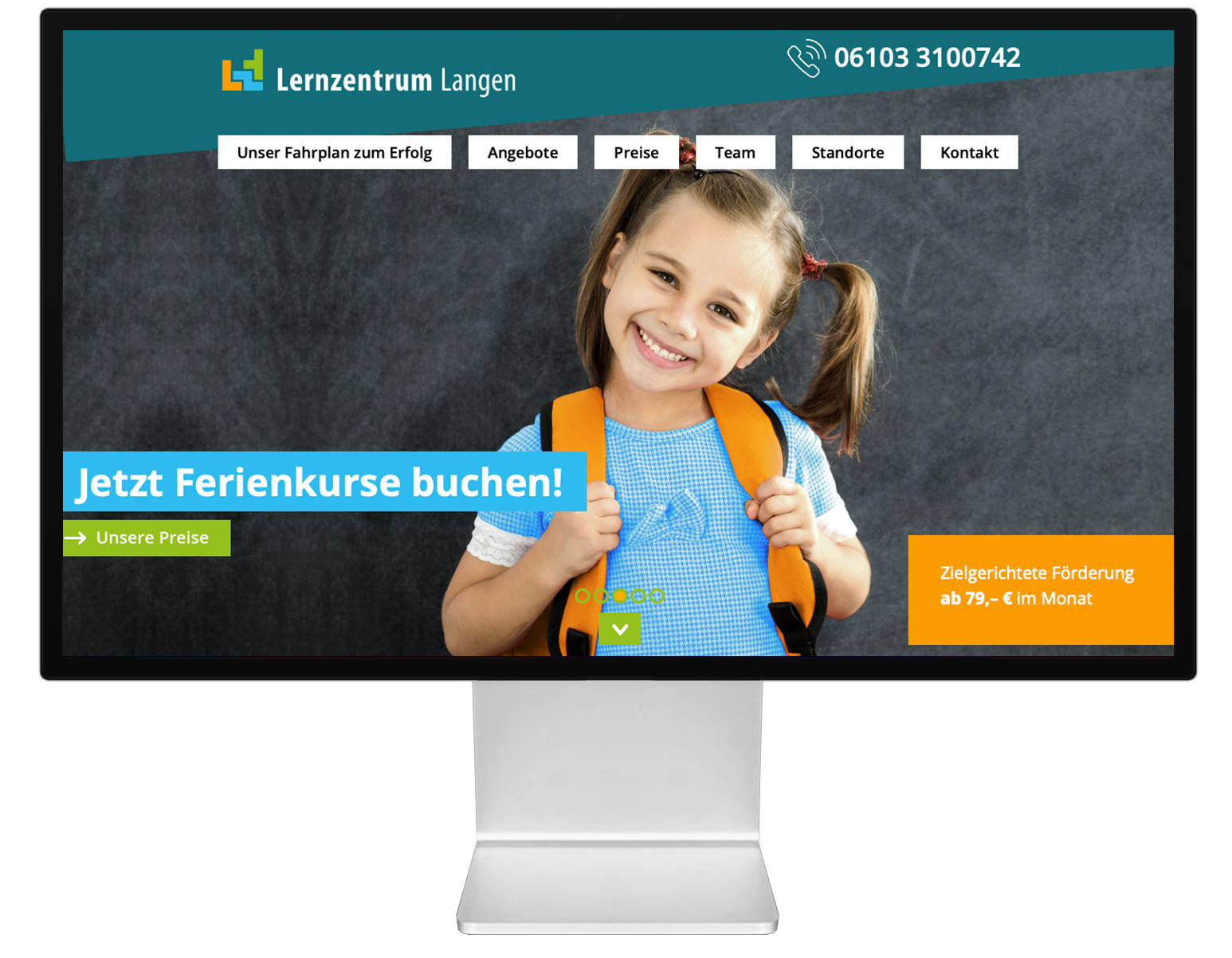 BRANDZEICHNER Portfolio – Kreative Kunden-Website für das Lernzentrum Langen