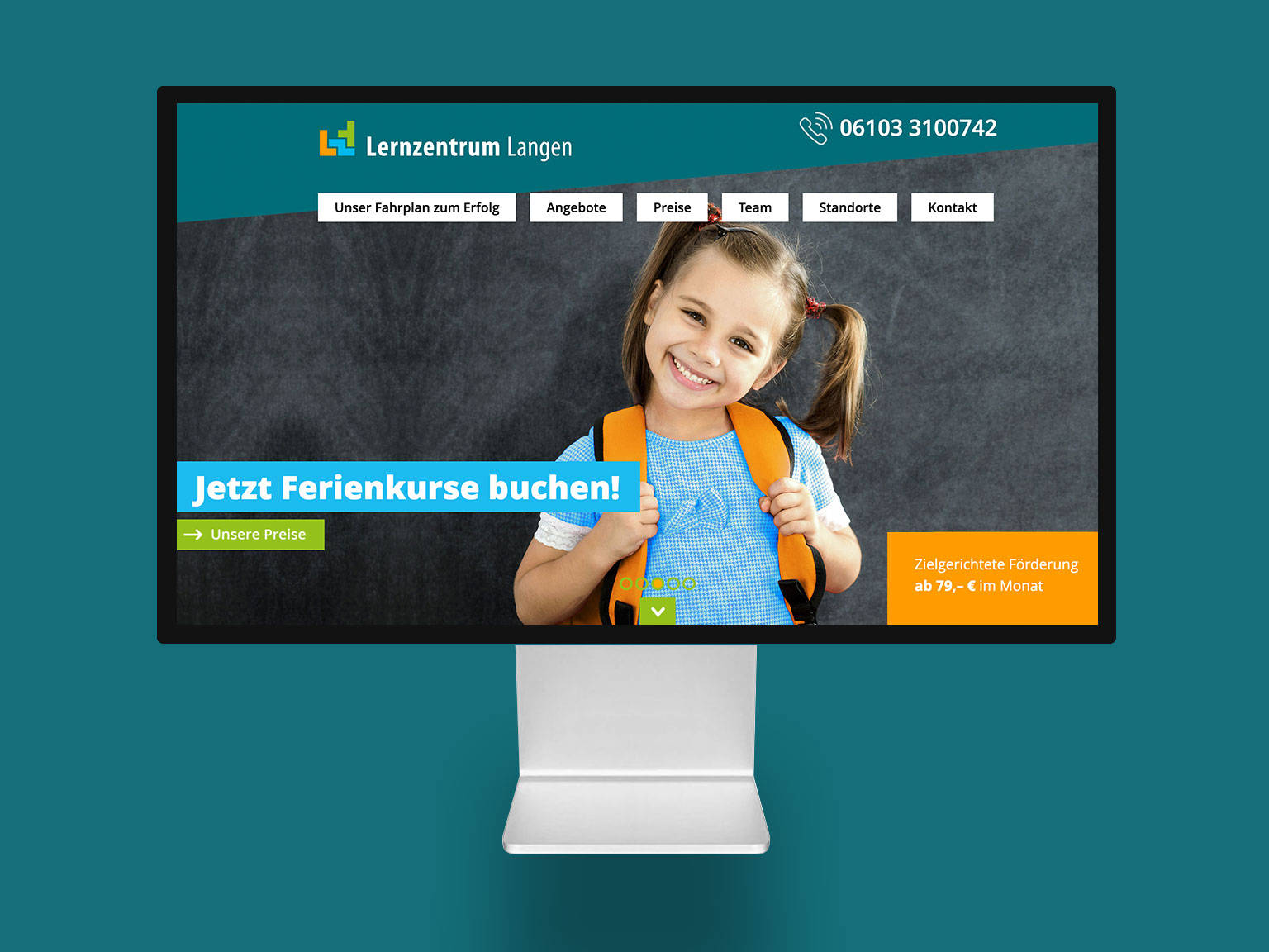 BRANDZEICHNER Portfolio – Kreative Kunden-Website für das Lernzentrum Langen