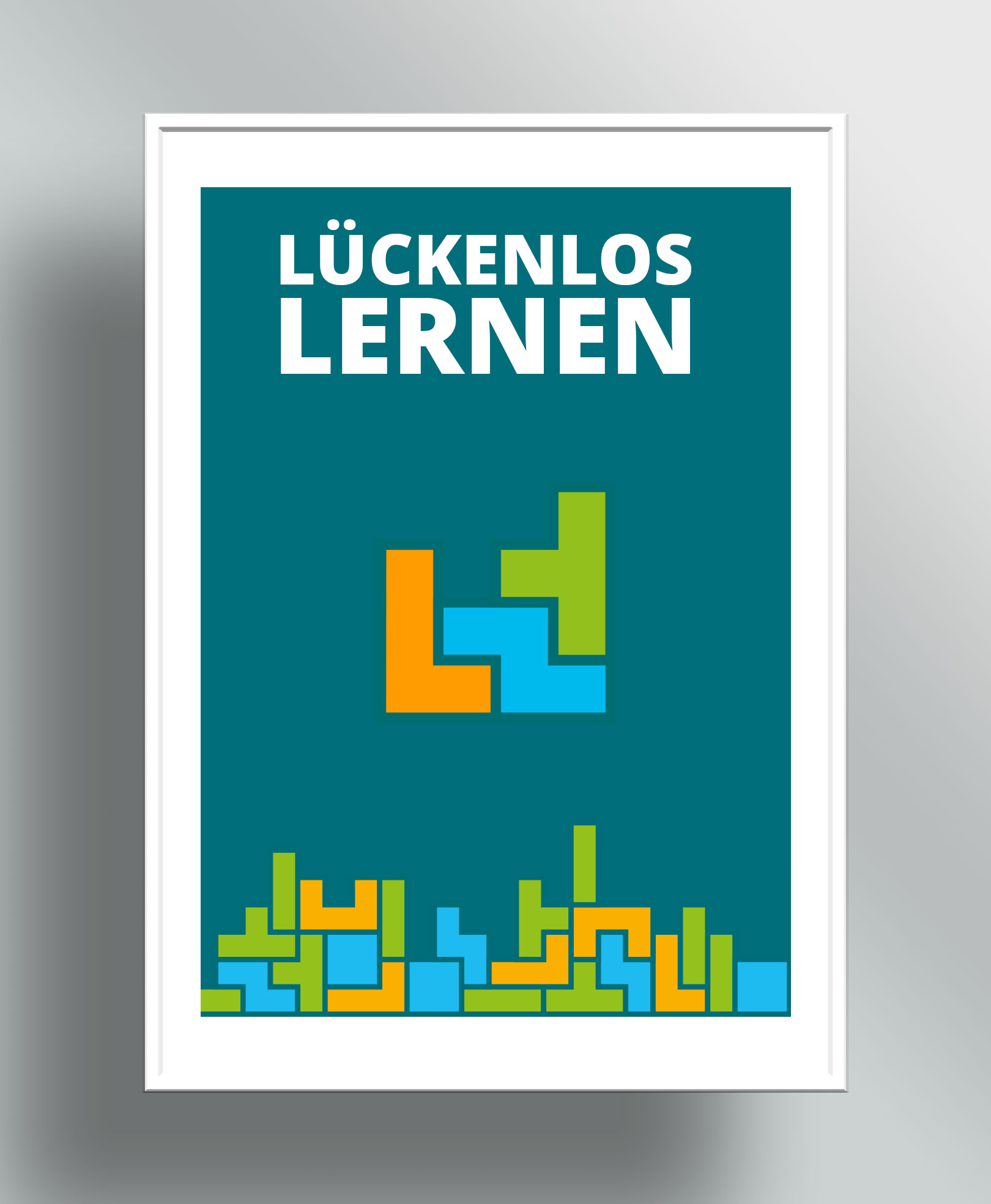 Von BRANDZEICHNER gestaltetes Info-Plakat für das Lernzentrum Langen: Lückenlos Lernen