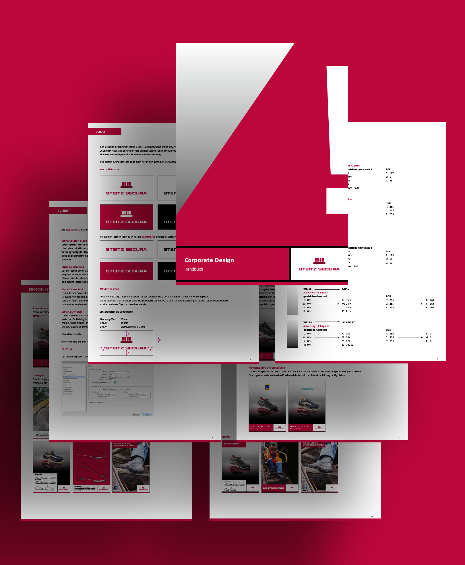 Von BRANDZEICHNER gestalteter Styleguide für Steitz Secura