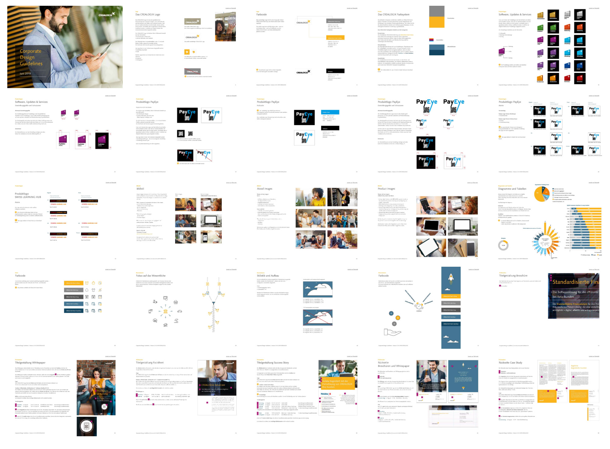 Von BRANDZEICHNER gestalteter Styleguide für CREALOGIX